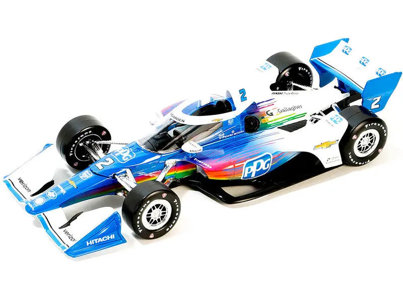 Dallara IndyCar #2 Josef Newgarden "PPG" Team Penske (Road Course Configuration) "NTT IndyCar Series" (2024) 1/18 Scale - Perfect Diecast