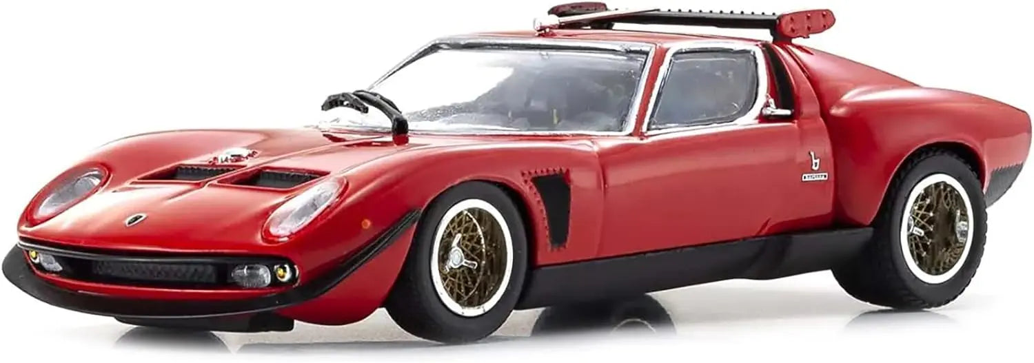 Lamborghini Miura SVR Red with Black Accents and Gold Wheels 1:43 Scale - Perfect Diecast