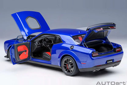 2022 Dodge Challenger R/T Scat Pack Widebody Indigo Blue 1/18 Scale