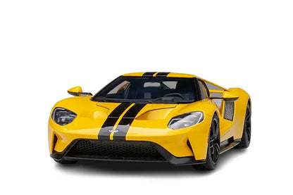 Ford GT Triple Yellow with Black Stripes 1/18 Scale - Perfect Diecast