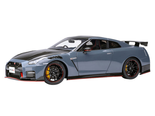 Nissan GT-R (R35) Nismo Special Edition RHD (Right Hand Drive) Nismo Stealth Gray with Carbon Hood and Top 1/18 Scale