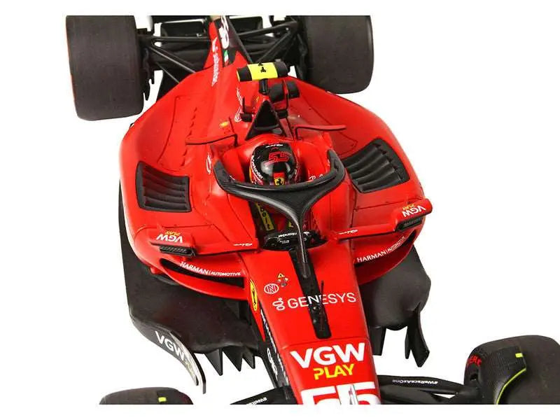 Ferrari SF-23 #55 Carlos Sainz Formula One F1 Bahrain GP (2023) with DISPLAY CASE Limited Edition to 80 pieces Worldwide 1/18  Scale