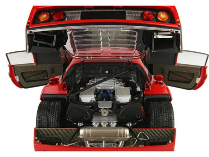 Ferrari F40 Valeo Rosso Corsa Red "Personal Car of Gianni Agnelli" with DISPLAY CASE Limited Edition to 300 pieces Worldwide 1/18 Scale - Perfect Diecast