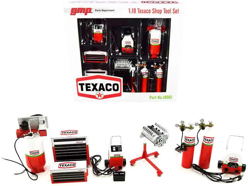 Garage Shop Tools #1 "Texaco Oil" Set of 6 pieces 1/18 Diecast