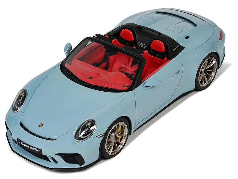 Porsche 911 (991.2) Speedster Light Blue with Red Interior 1/18 Scale - Perfect Diecast