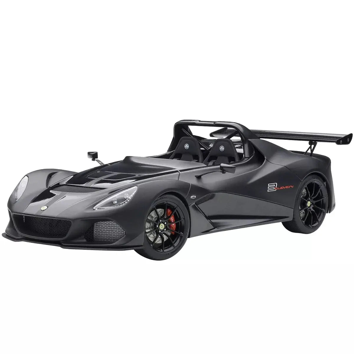 Lotus 3-Eleven Matt Black with Gloss Black Accents 1/18 Scale - Perfect Diecast