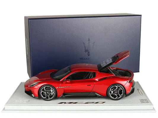 Maserati MC20 Rosso Vicente Red Metallic with DISPLAY CASE Limited Edition to 100 pieces Worldwide 1/18 Scale - Perfect Diecast