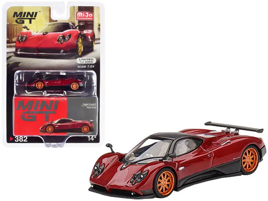 Pagani Zonda F Rosso Dubai Red Metallic with Black Top Limited Edition to 3000 pieces Worldwide 1/64 Scale - Perfect Diecast
