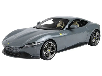Ferrari Roma Medium Gray with DISPLAY CASE Limited Edition to 20 pieces Worldwide 1/18 Scale - Perfect Diecast