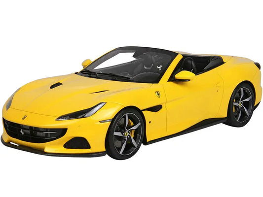 Ferrari Portofino M Convertible Giallo Modena Yellow with DISPLAY CASE Limited Edition to 24 pieces Worldwide 1/18 Scale - Perfect Diecast