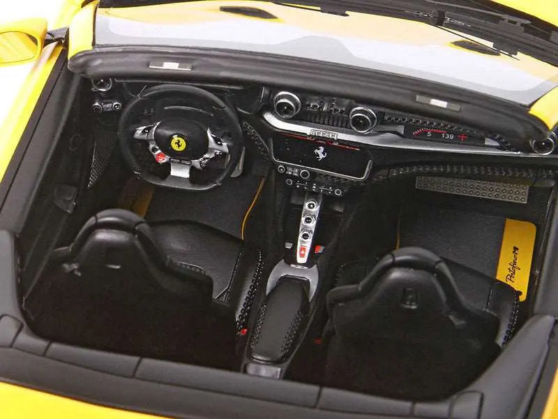 Ferrari Portofino M Convertible Giallo Modena Yellow with DISPLAY CASE Limited Edition to 24 pieces Worldwide 1/18 Scale
