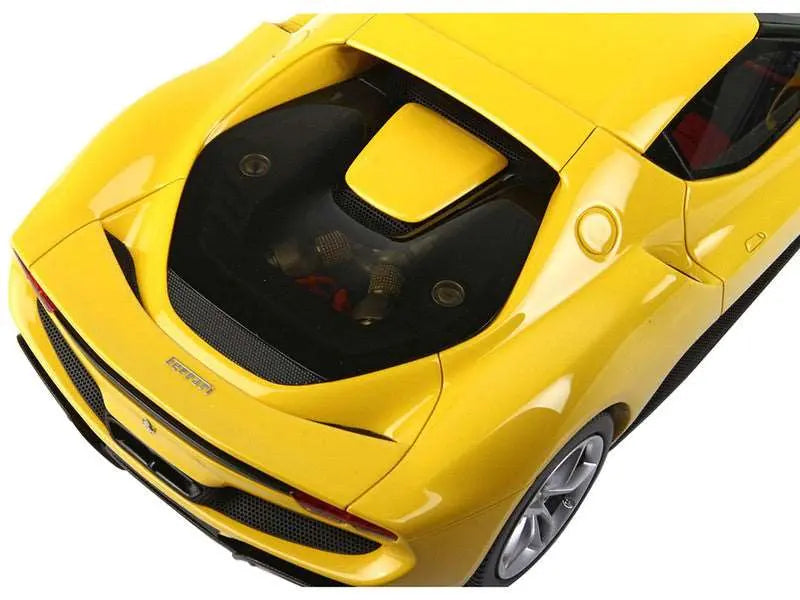 Ferrari 296 GTB Giallo Modena Yellow with DISPLAY CASE Limited Edition to 99 pieces Worldwide 1/18 Scale