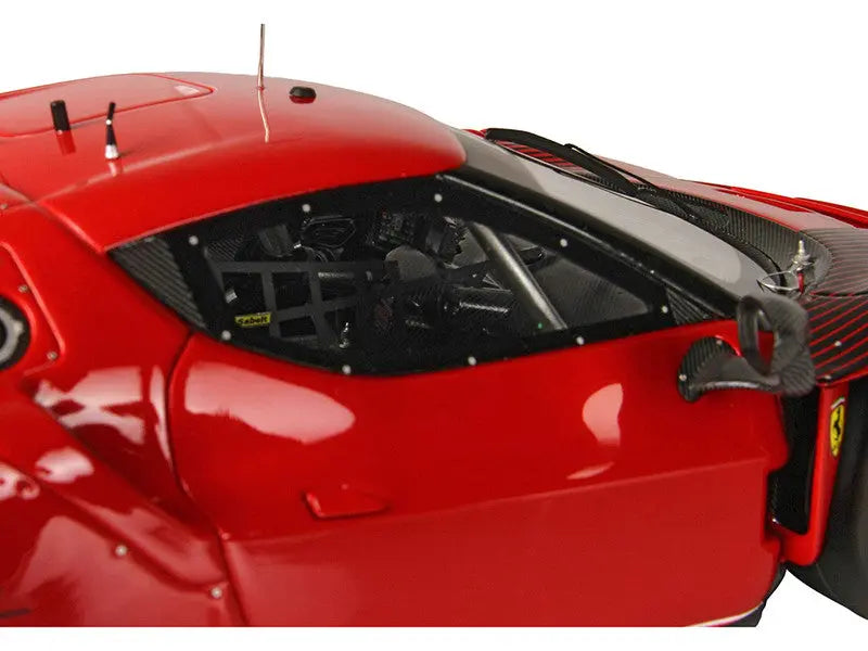 Ferrari 296 GT3 Rosso Corsa Red and Black with DISPLAY CASE Limited Edition to 449 pieces Worldwide 1/18 Scale - Perfect Diecast