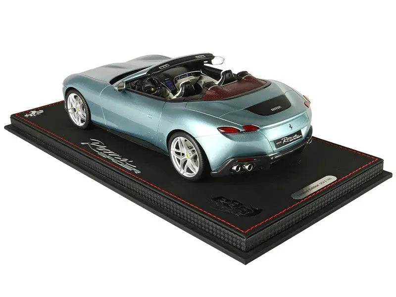 Ferrari Roma Spider (Open Roof) Celeste Tevere Blue Metallic with DISPLAY CASE Limited Edition to 180 pieces Worldwide 1/18 Scale diecast models wholesale