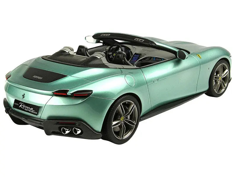 Ferrari Roma Spider (Open Roof) Tevere Green Metallic with DISPLAY CASE Limited Edition to 30 pieces Worldwide 1/18 Scale diecast models wholesale
