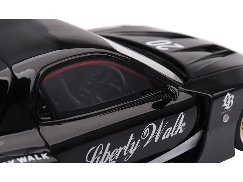 Mazda RX-7 LB-Super Silhouette "Liberty Walk" Black 1/18 Scale - Perfect Diecast
