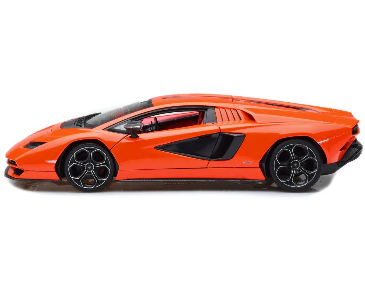 Lamborghini Countach LPI 800-4 Orange with Red Interior "Special Edition" 1:18 Scale - Perfect Diecast
