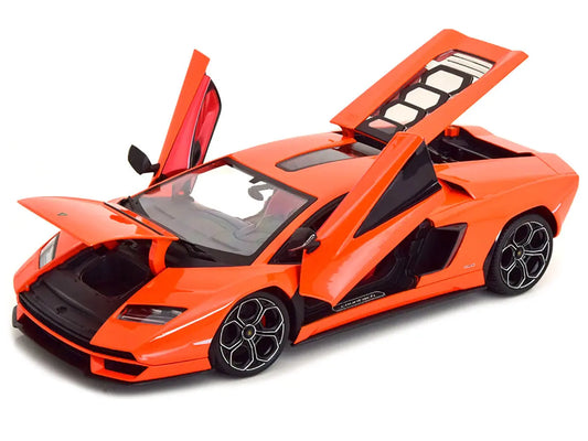 Lamborghini Countach LPI 800-4 Orange with Red Interior "Special Edition" 1:18 Scale - Perfect Diecast