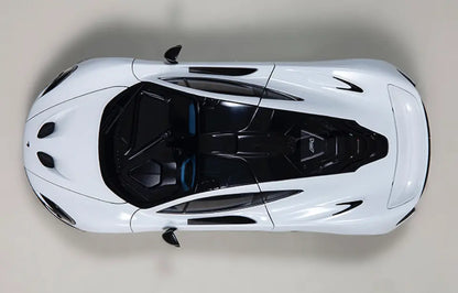 McLaren P1 Alaskan Diamond White with Blue and Black - Perfect Diecast