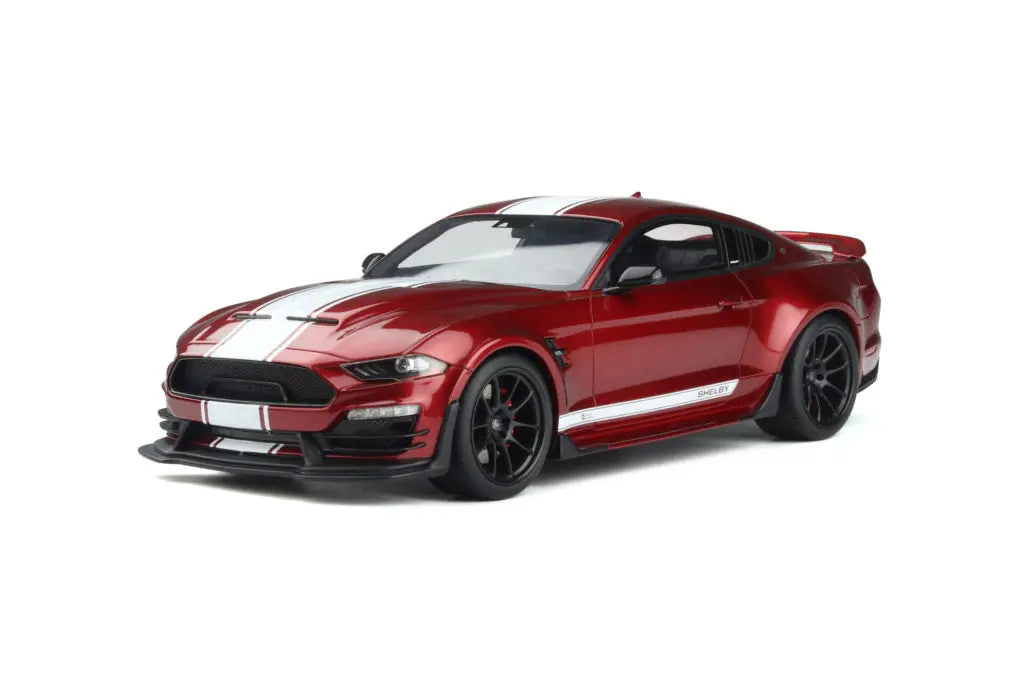 Shelby Super Snake Coupe Red Metallic with White Stripes 1:18 Scale - Perfect Diecast