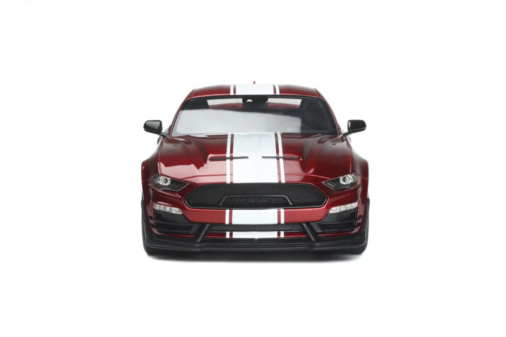 Shelby Super Snake Coupe Red Metallic with White Stripes 1:18 Scale - Perfect Diecast
